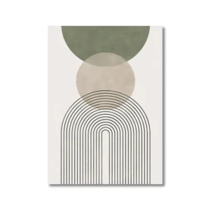 Plakat botaniczny szałwiowa zieleń boho Wzór 1