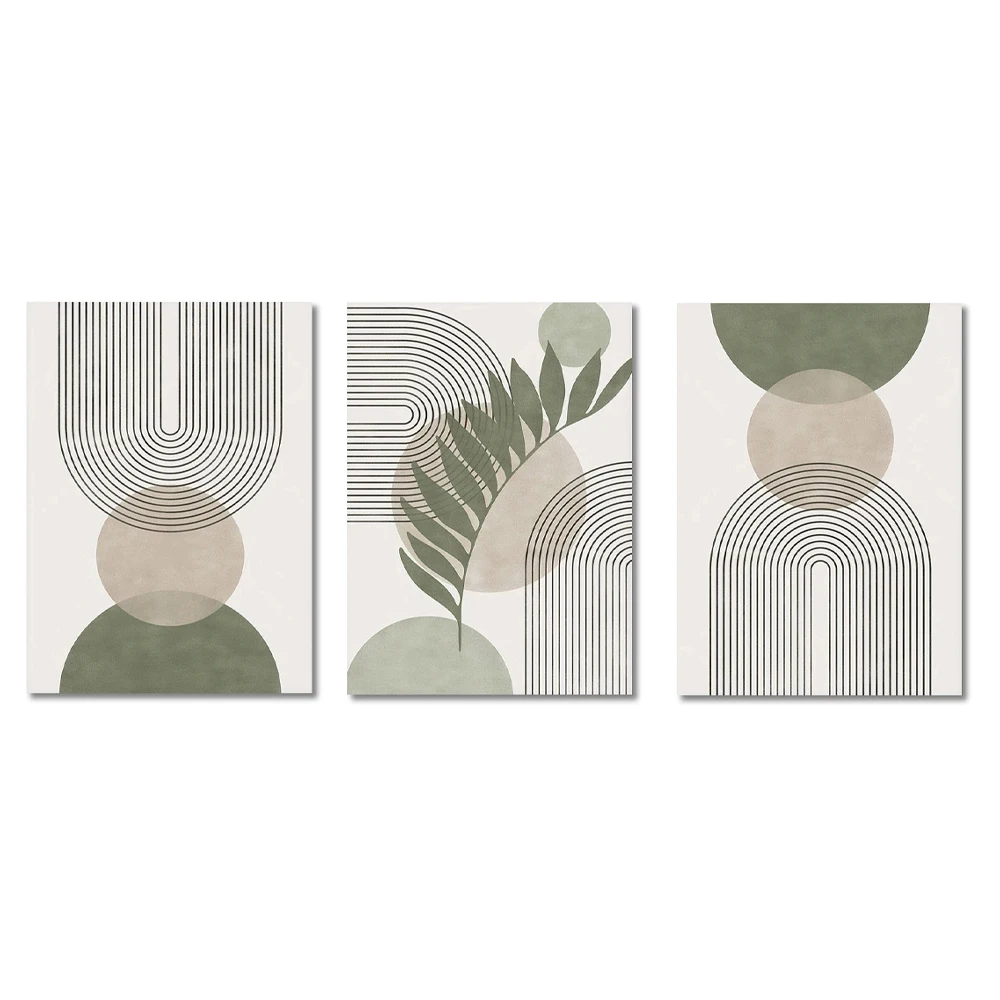 Plakat botaniczny szałwiowa zieleń boho Wzór 2