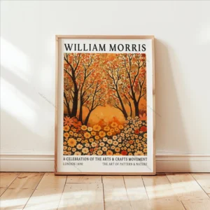 Plakat William Morris – botaniczny las Wzór 1