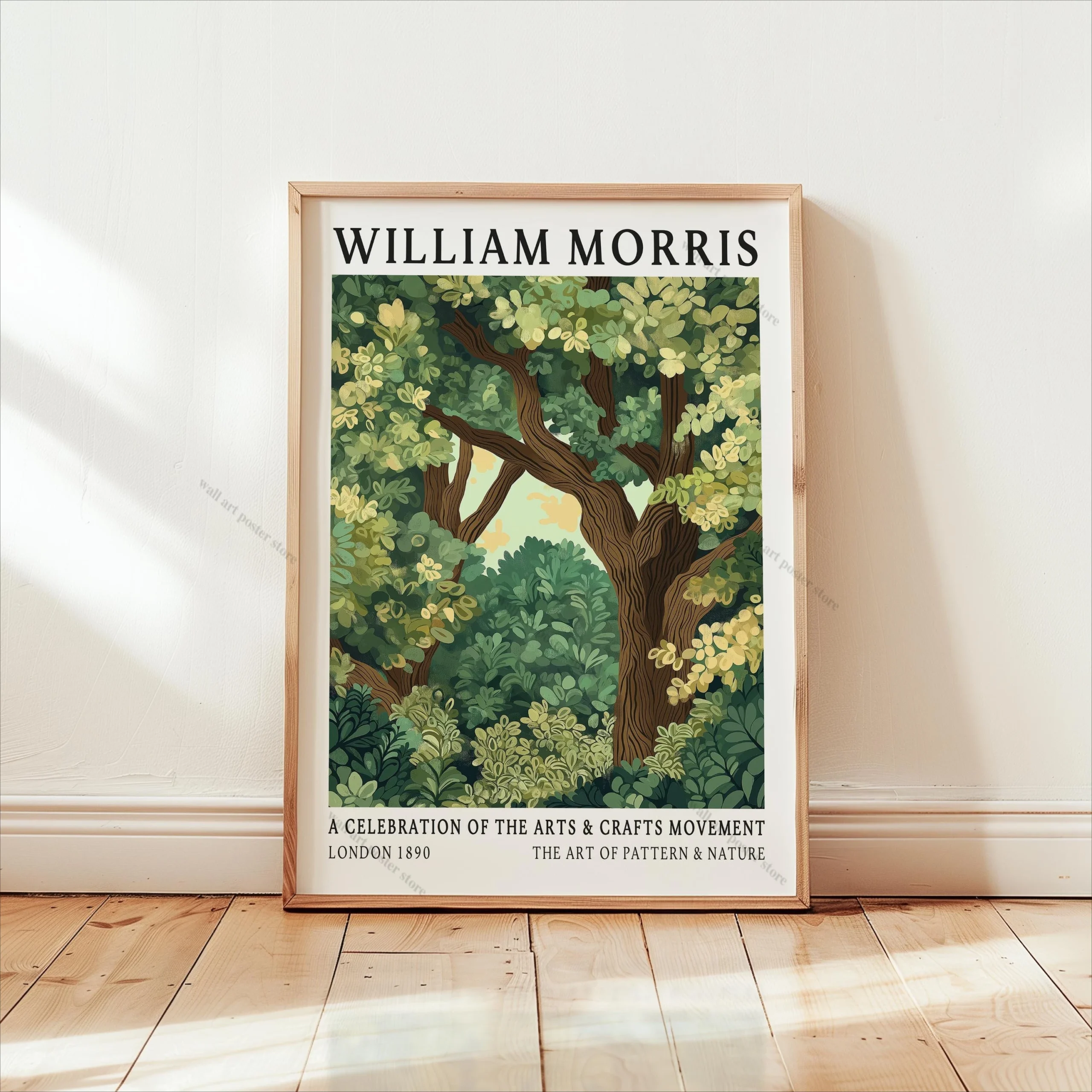 Plakat William Morris – botaniczny las Wzór 2
