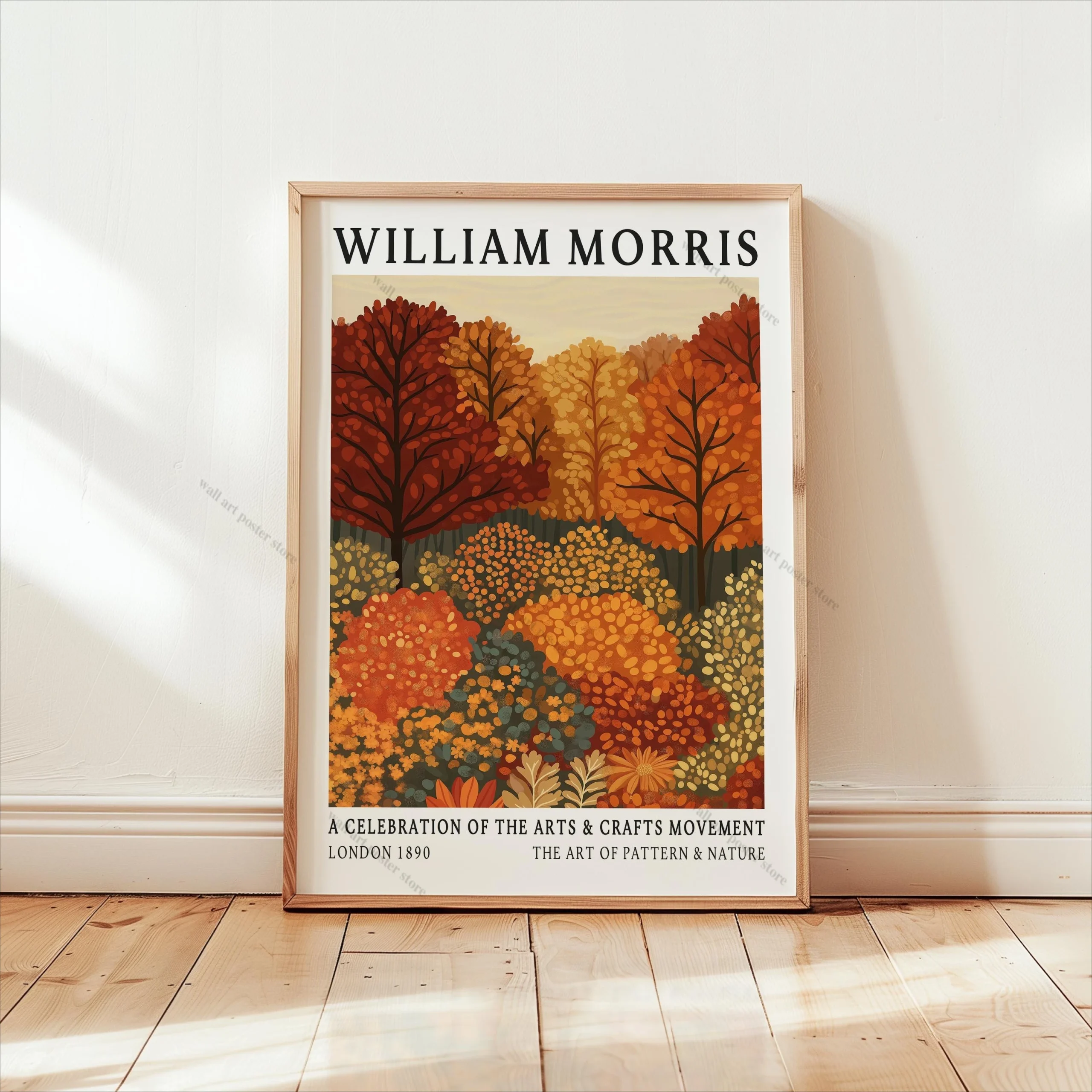 Plakat William Morris – botaniczny las Wzór 3