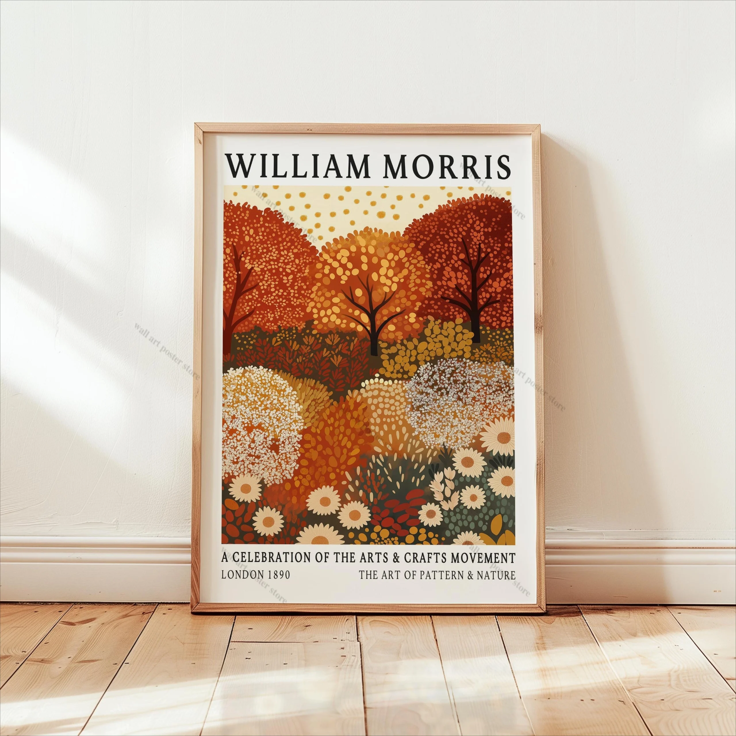 Plakat William Morris – botaniczny las Wzór 6