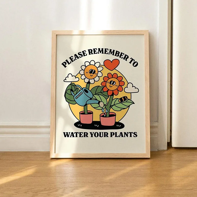 Plakat botaniczny - zielone liście roślin Wzór 6