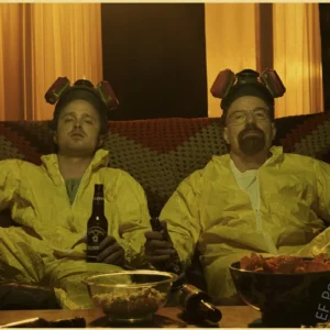 Plakat Breaking Bad - Walter White retro Oliwkowy brąz