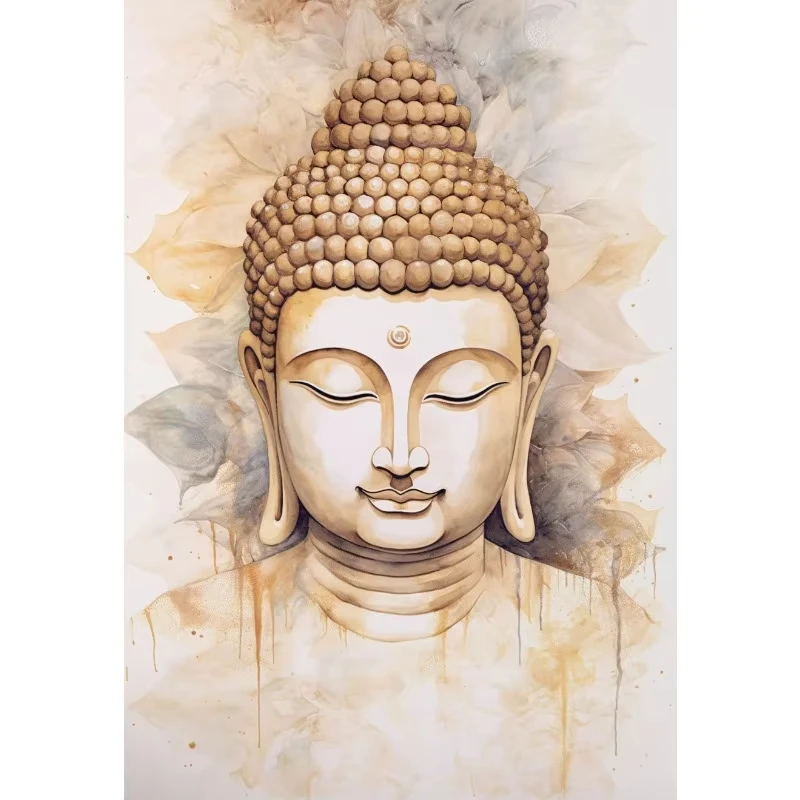 Budda lotos i drzewo życia boho Biały