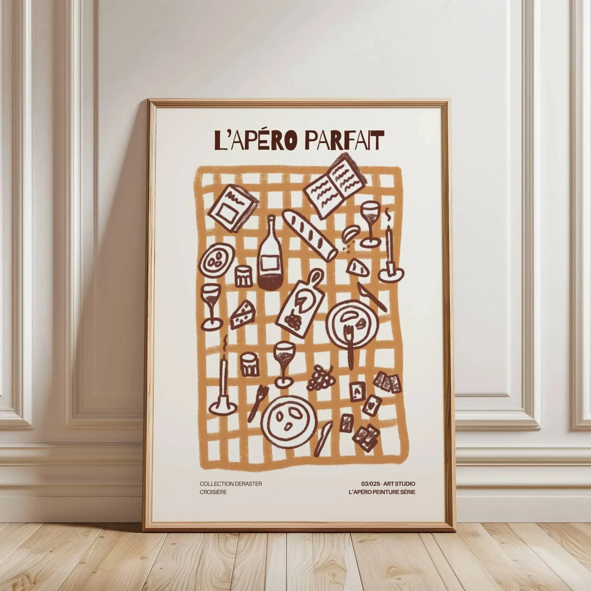But First Cafecito - minimalistyczny plakat z napisem do kuchni Wzór 3