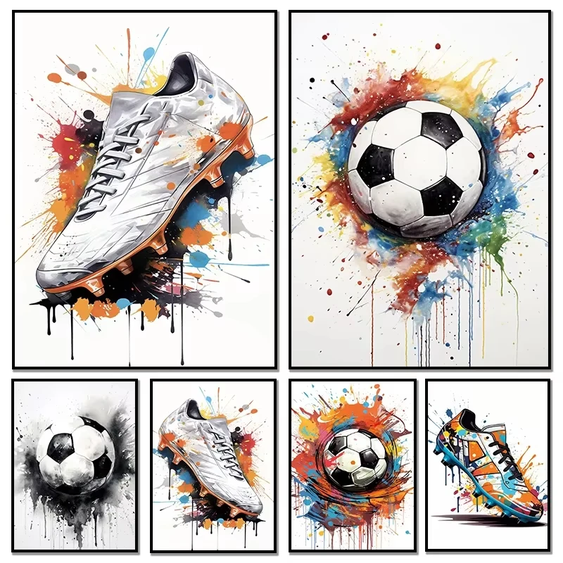 Plakat buty piłkarskie graffiti street art Wzór 1