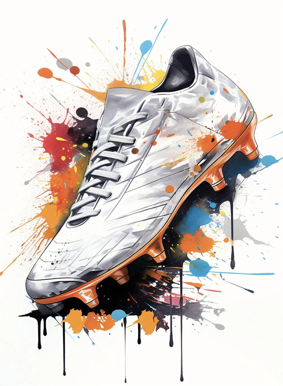 Plakat buty piłkarskie graffiti street art Wzór 7