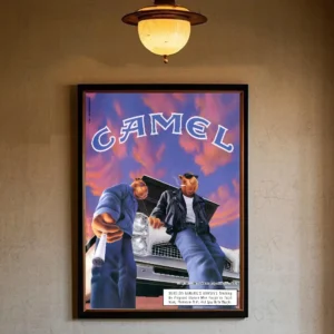 Camel - plakat reklamowy vintage Ciemnoszary