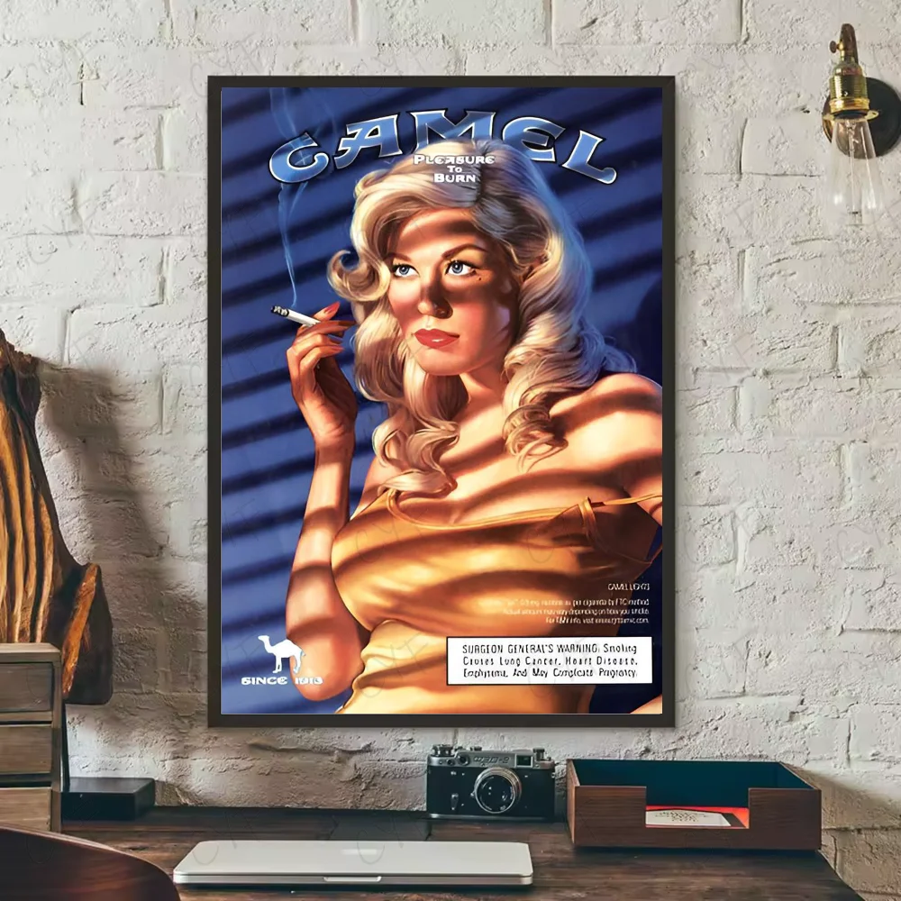Camel - vintage plakat reklamowy retro Czerwony