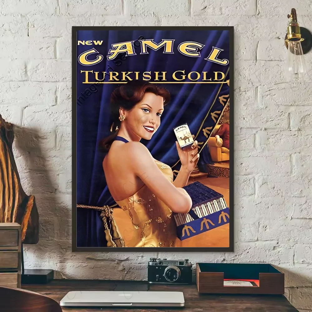 Camel - vintage plakat reklamowy retro Zielony