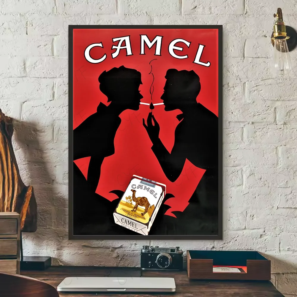 Camel - vintage plakat reklamowy retro Złoto
