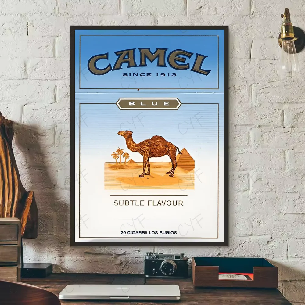 Camel - vintage plakat reklamowy retro żółty