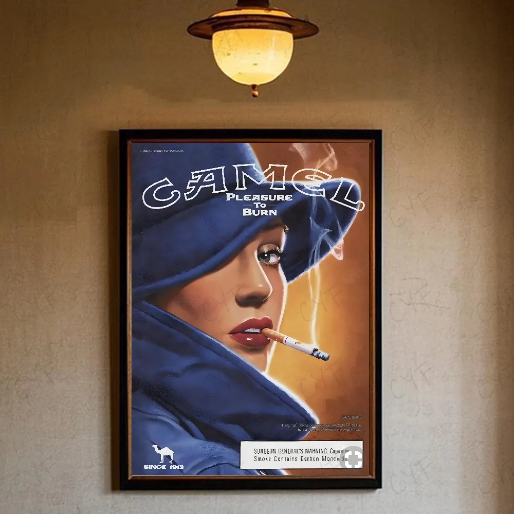 Camel - klasyczny plakat reklamowy w stylu vintage Czarny
