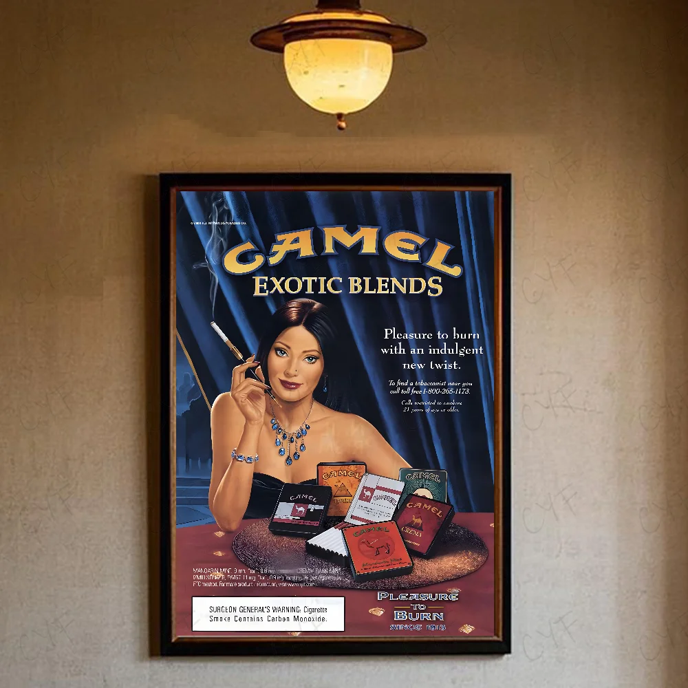 Camel - klasyczny plakat reklamowy w stylu vintage Czerwony