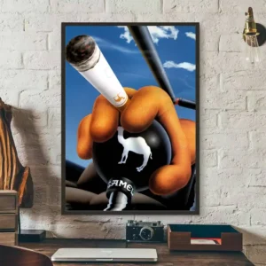 Plakat Camel - vintage reklama papierosów Srebrny