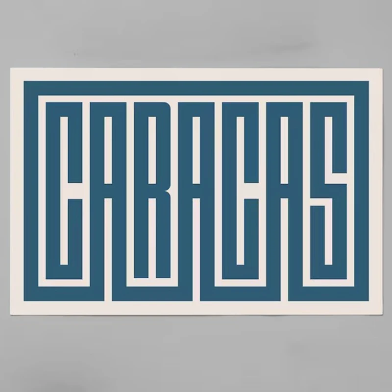 Plakat Caracas - minimalistyczna typografia miasta Wzór 2