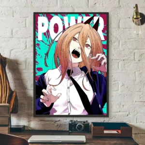 Plakat Chainsaw Man - grafika anime na płótnie Wzór 1