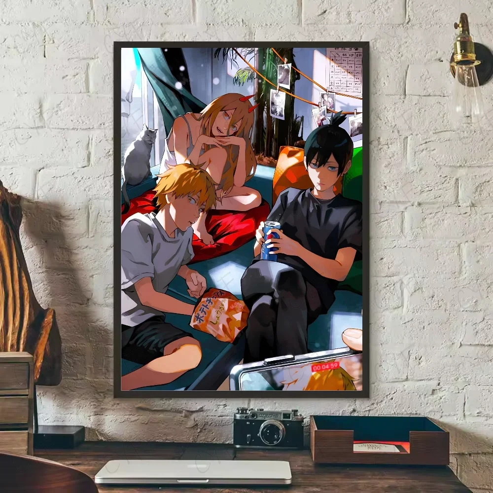 Plakat Chainsaw Man - grafika anime na płótnie Wzór 5