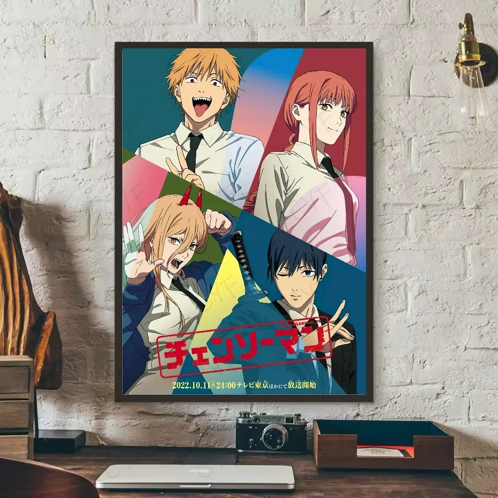 Plakat Chainsaw Man - grafika anime na płótnie Wzór 6