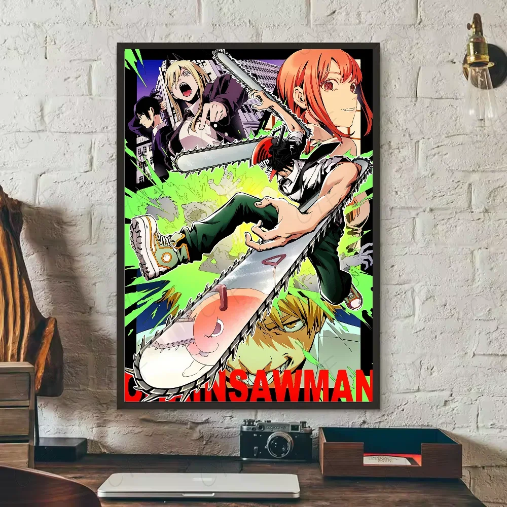 Plakat Chainsaw Man - grafika anime na płótnie Wzór 7
