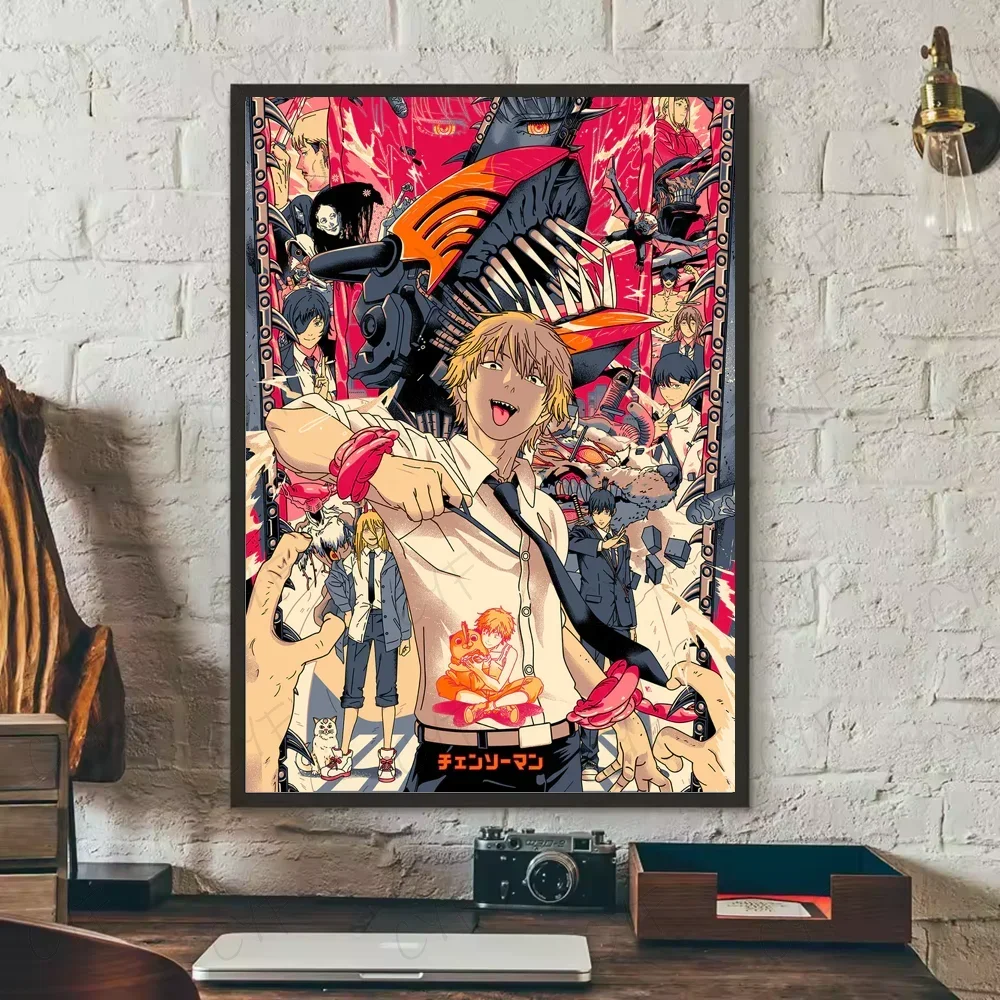 Plakat Chainsaw Man - grafika anime na płótnie Wzór 8