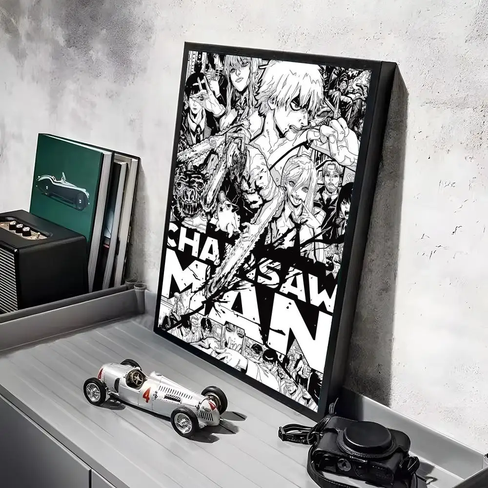 Plakat anime Chainsaw Man na ścianę Czarny1