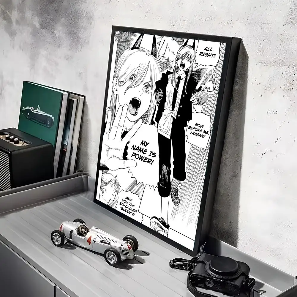Plakat anime Chainsaw Man na ścianę Czarny13