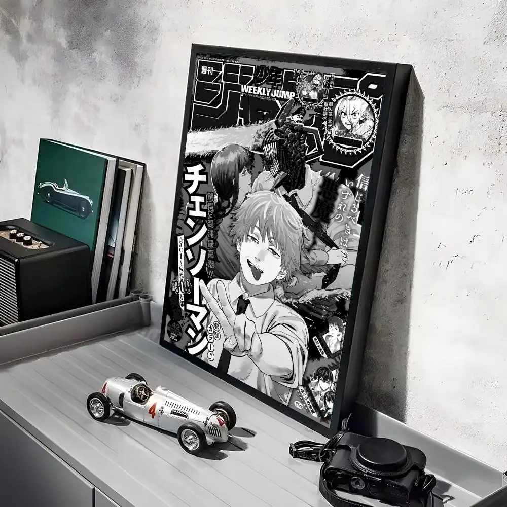 Plakat anime Chainsaw Man na ścianę Czarny4