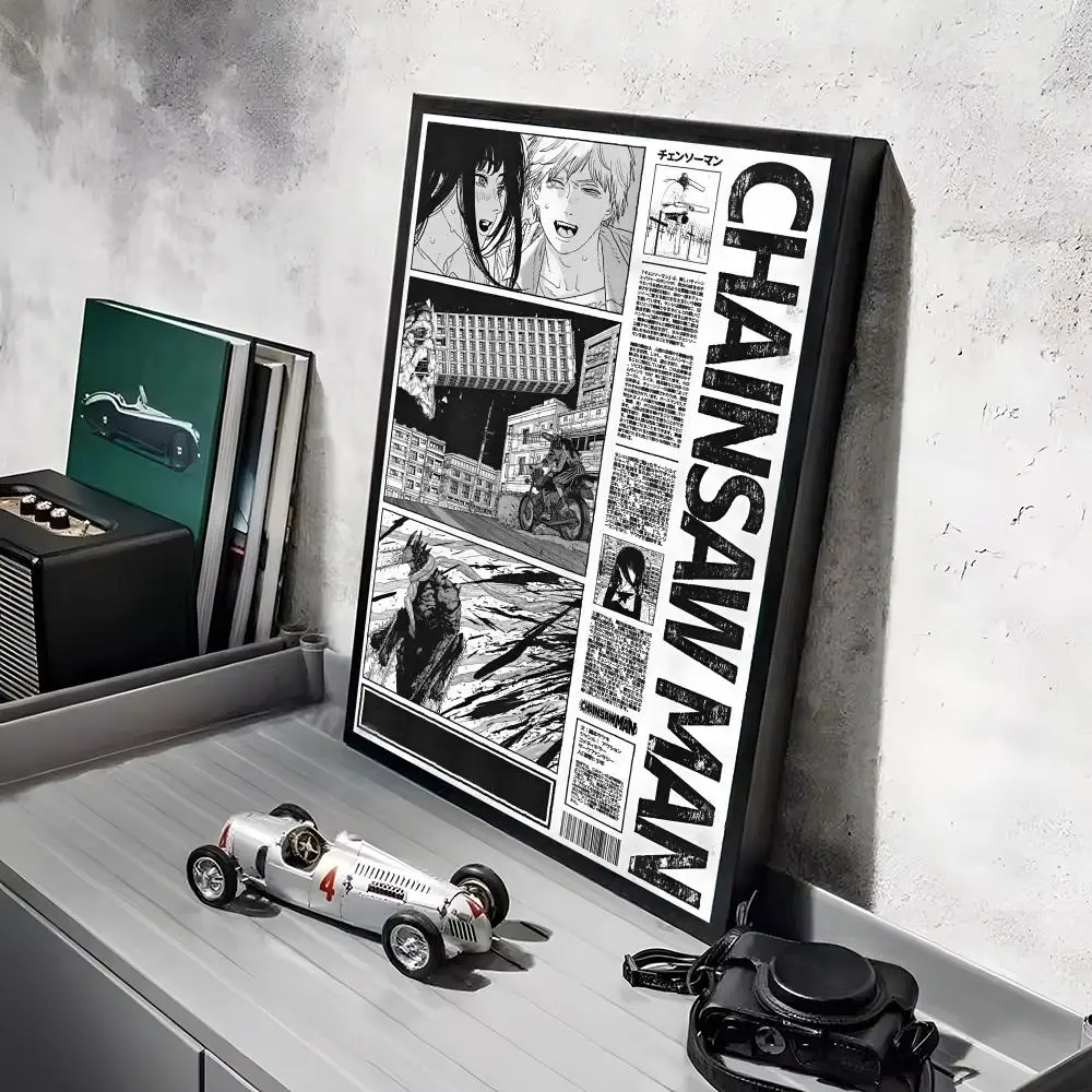 Plakat anime Chainsaw Man na ścianę Czarny5