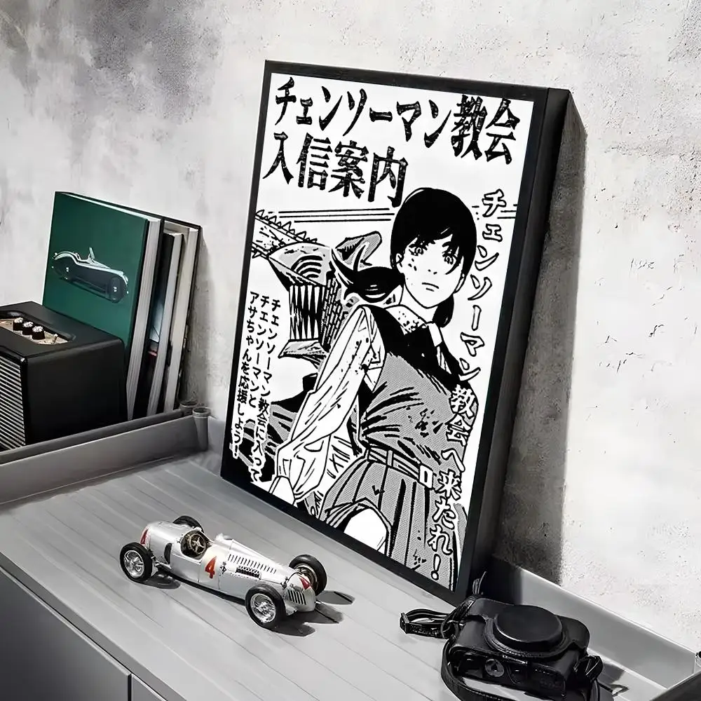 Plakat anime Chainsaw Man na ścianę Czarny7
