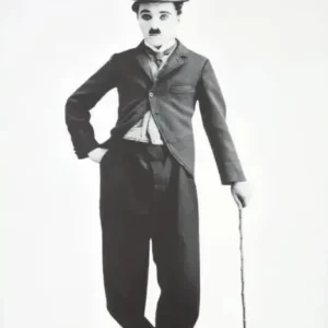Plakat Charlie Chaplin - czarno-biały vintage Wzór 1
