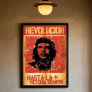 Plakat Che Guevara - kultowy portret rewolucjonisty Czerwony
