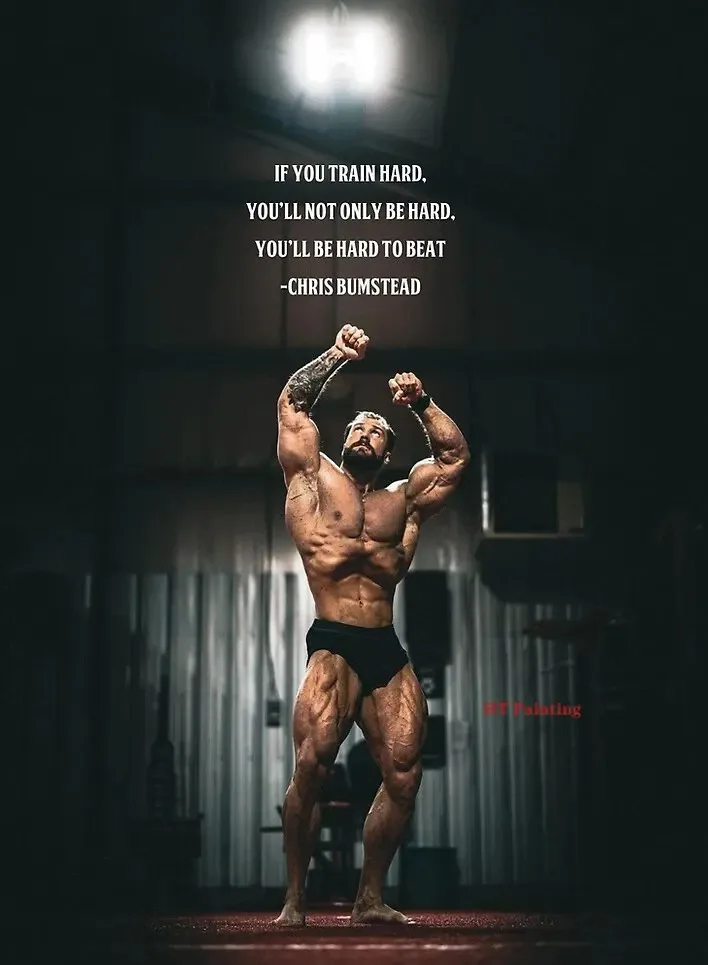 Plakat Chris Bumstead - kulturystyka i motywacja Wzór 2