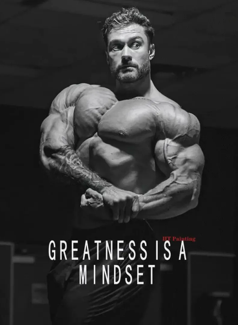 Plakat Chris Bumstead - kulturystyka i motywacja Wzór 3