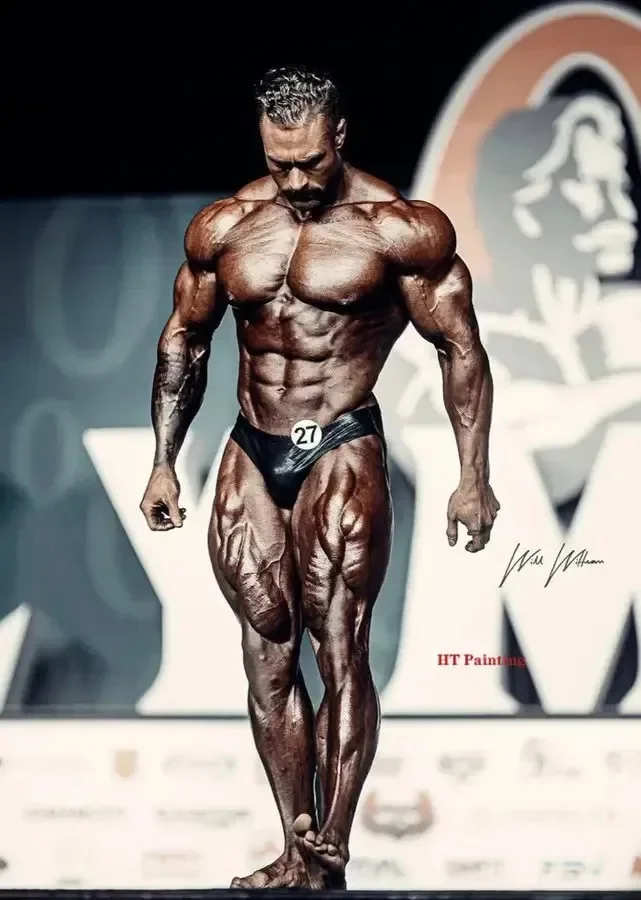 Chris Bumstead - plakat motywacyjny na siłownię Wzór 4