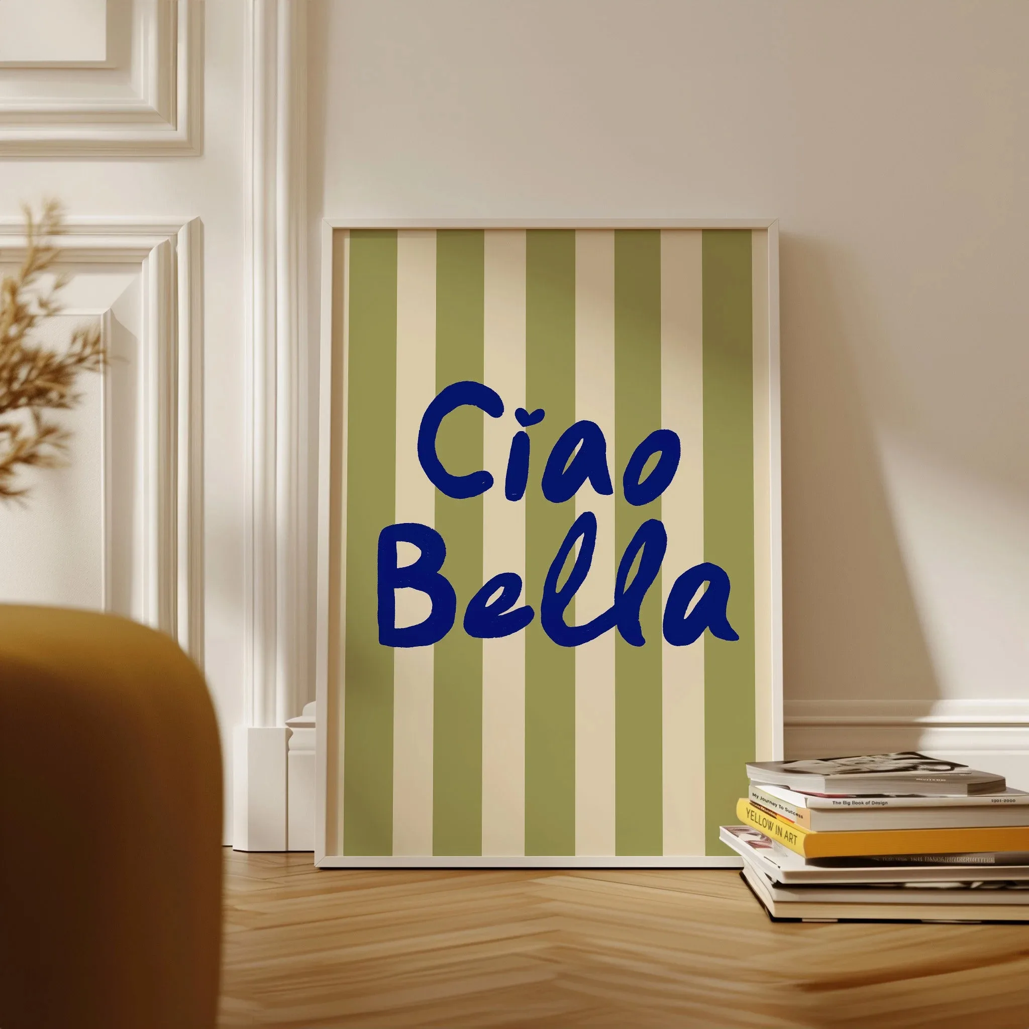 Plakat Ciao Bella włoski cytat Wzór 3