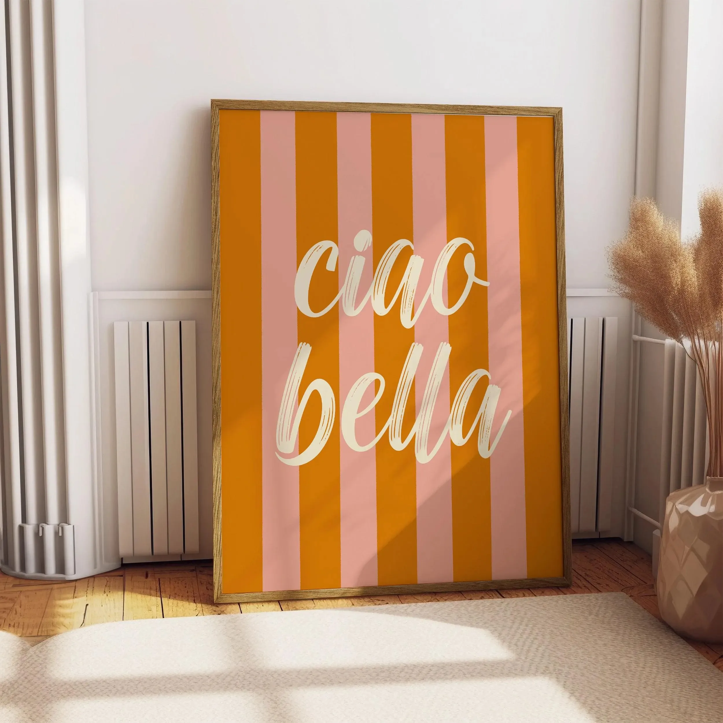 Plakat Ciao Bella włoski cytat Wzór 5