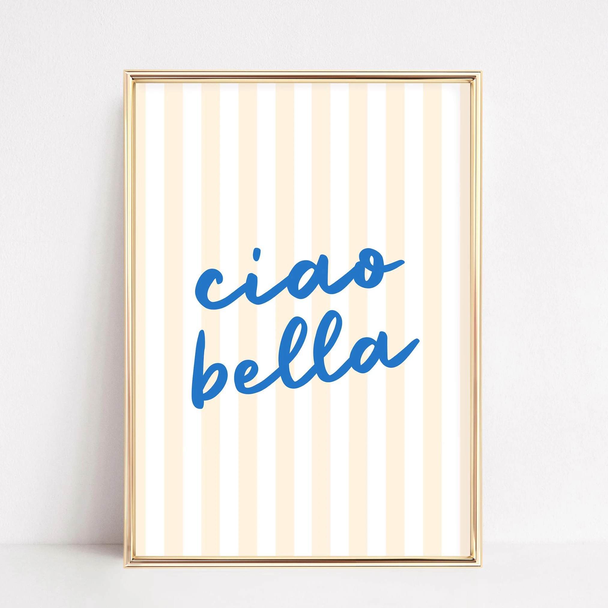 Plakat Ciao Bella - szałwiowa zieleń Wzór 8