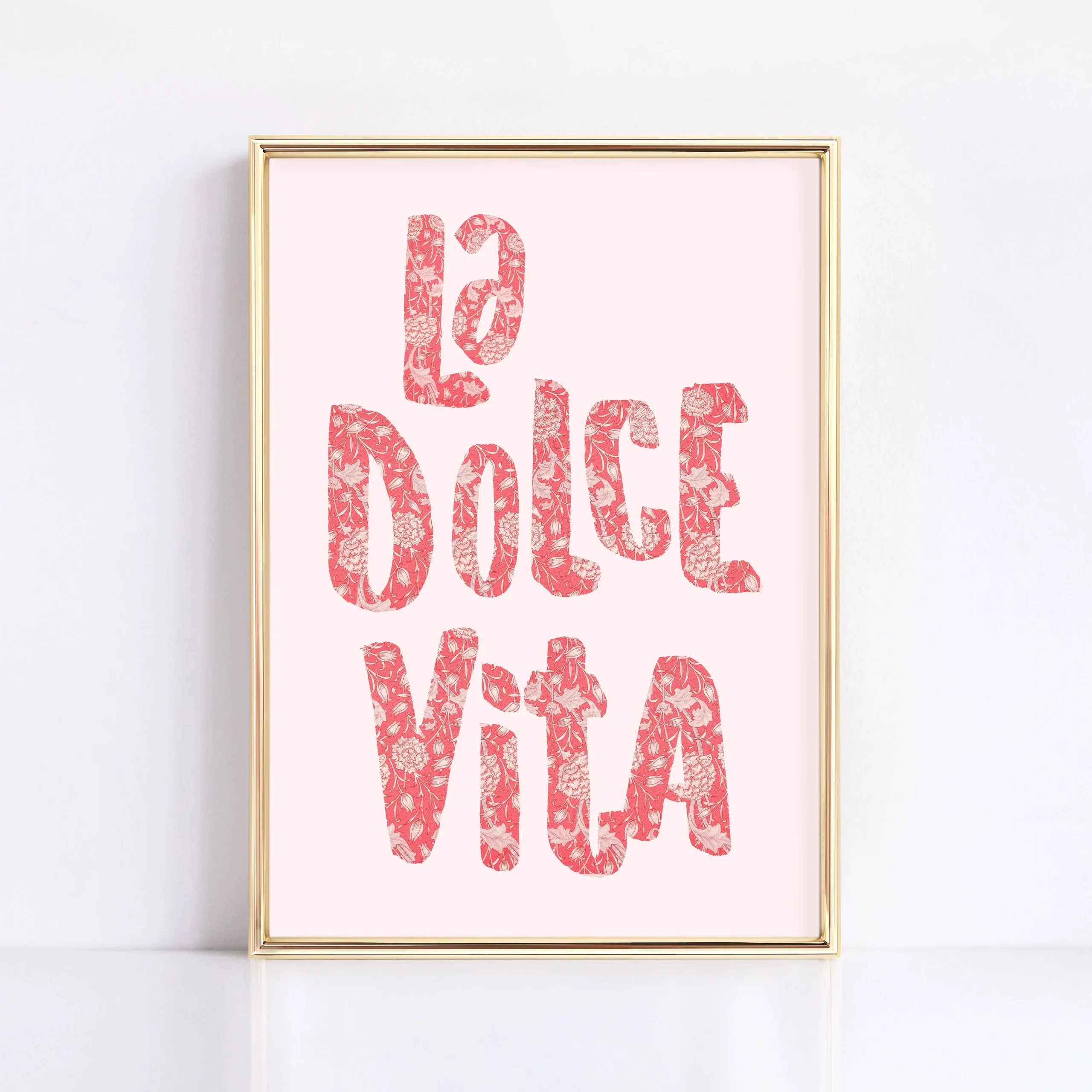 Plakat Ciao Bella w paski Wzór 1