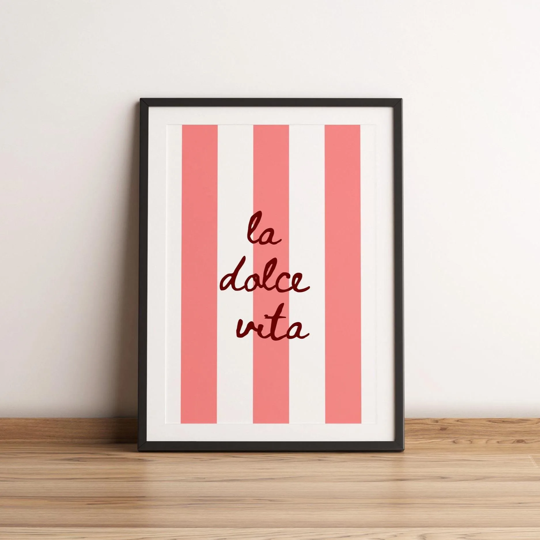 Plakat Ciao Bella w paski Wzór 3