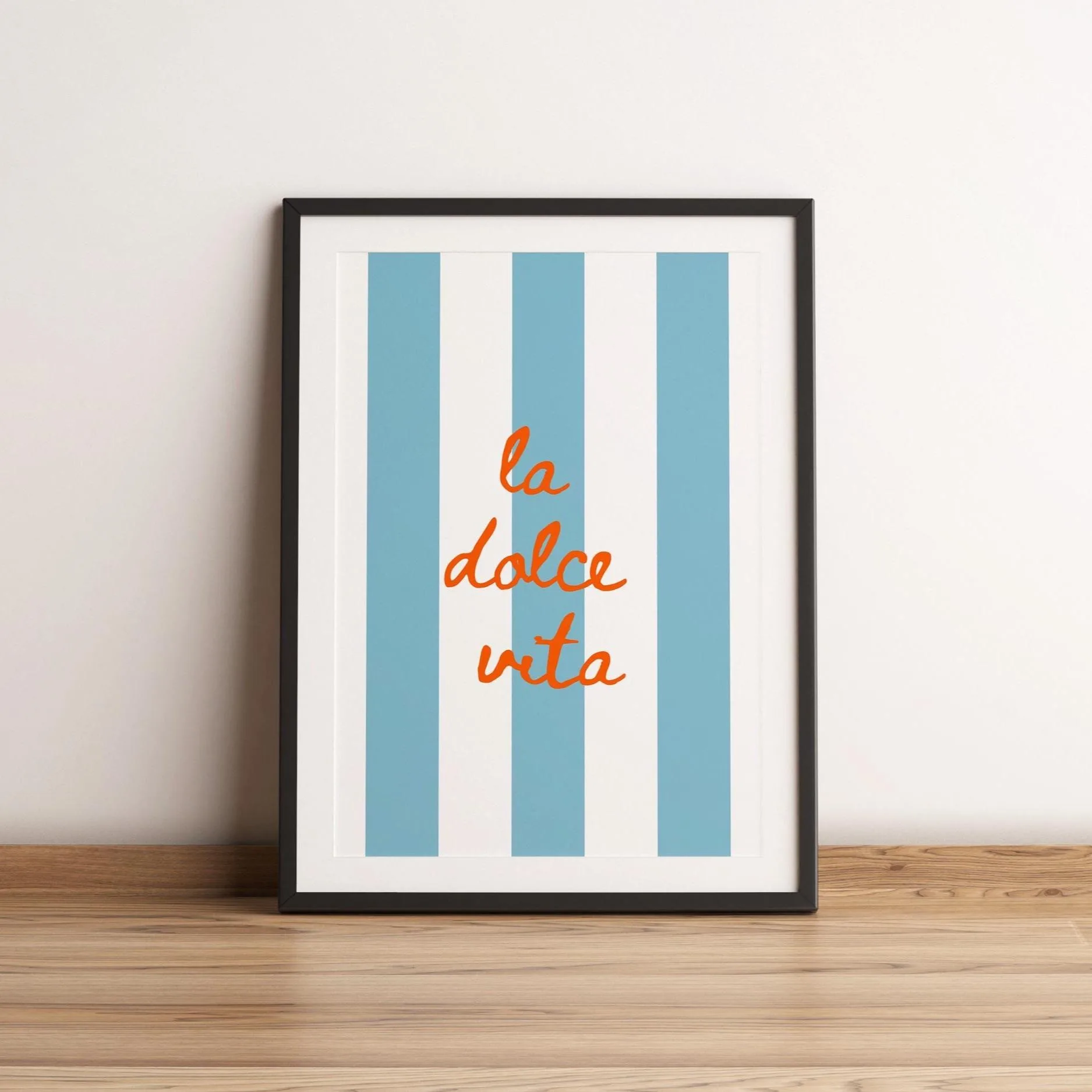Plakat Ciao Bella w paski Wzór 4