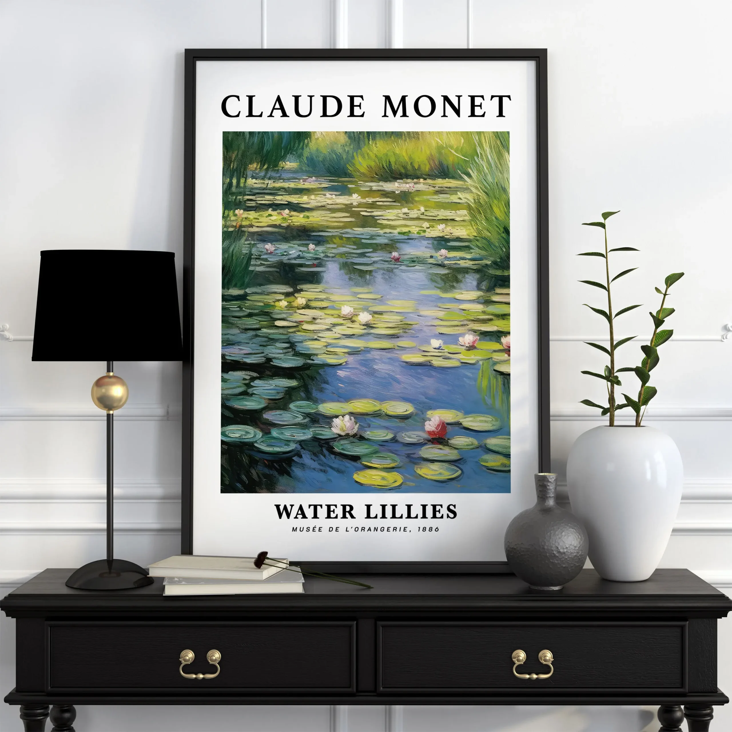 Claude Monet - plakat reprodukcja vintage Ciemny szary