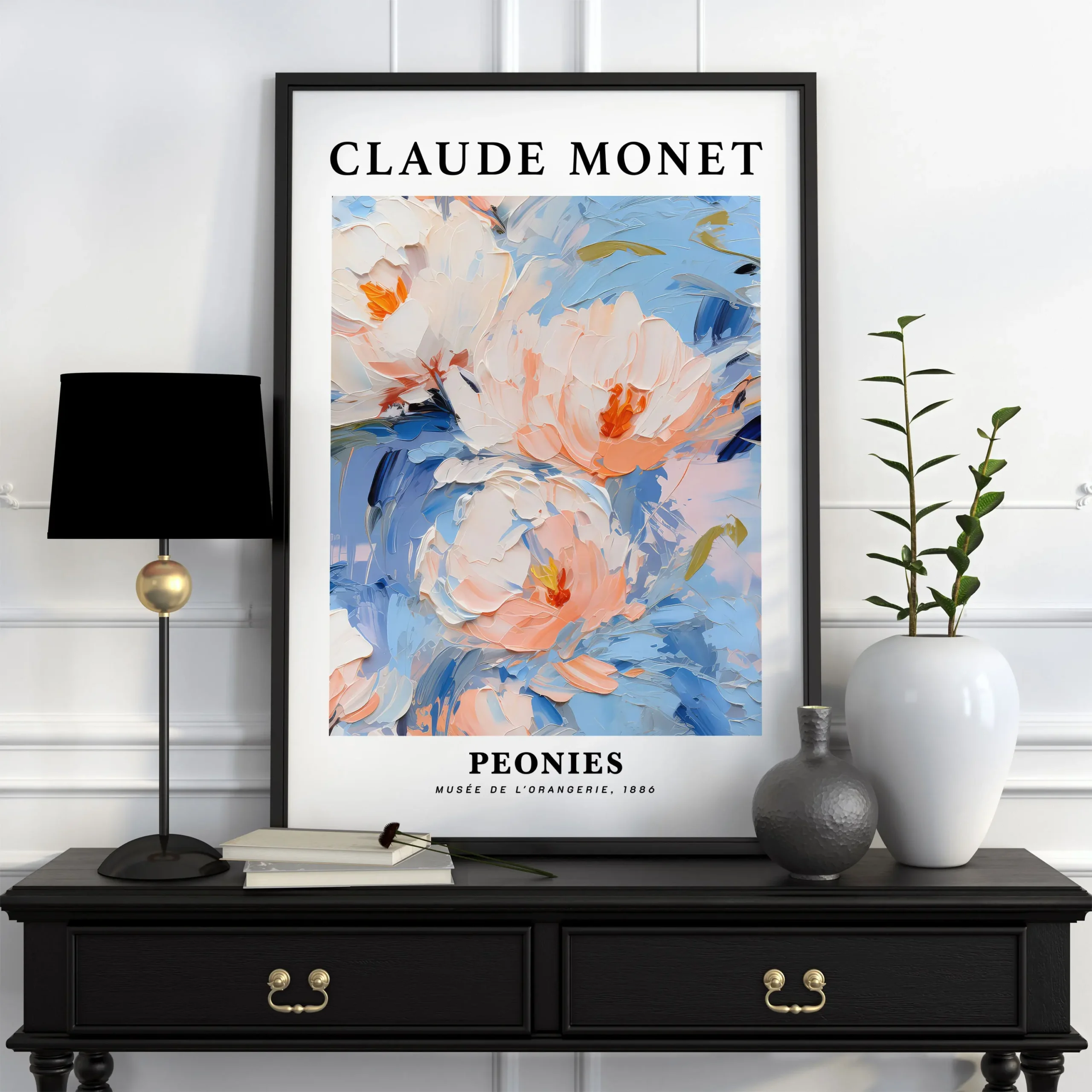 Claude Monet - plakat reprodukcja vintage Granatowy