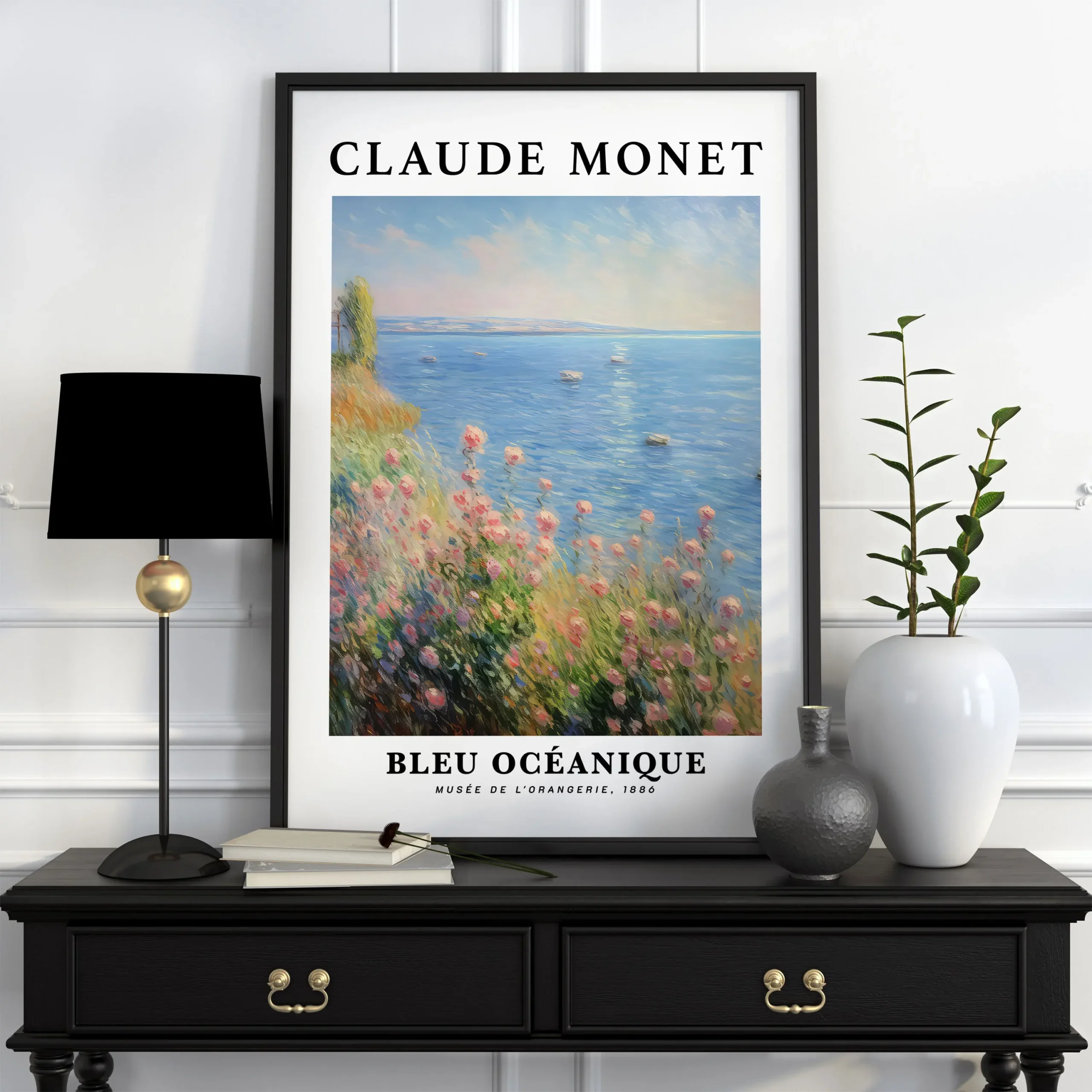 Claude Monet - plakat reprodukcja vintage Różowy