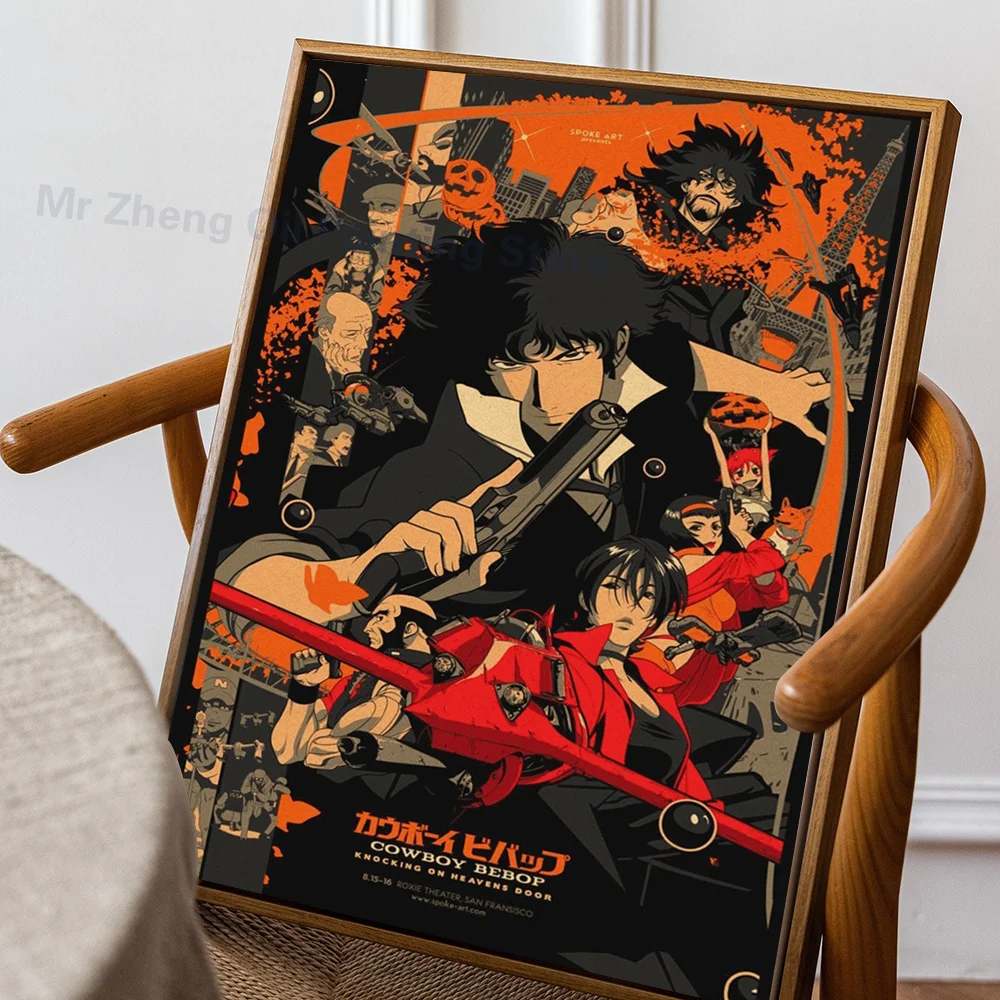 Plakat Cowboy Bebop - anime Różowy