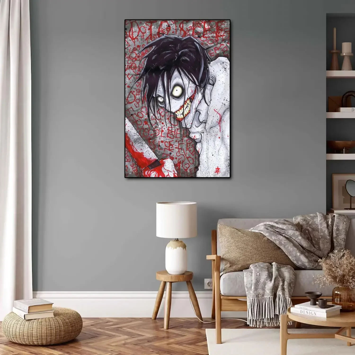 Plakat Creepypasta z postaciami z gier i anime Style 5