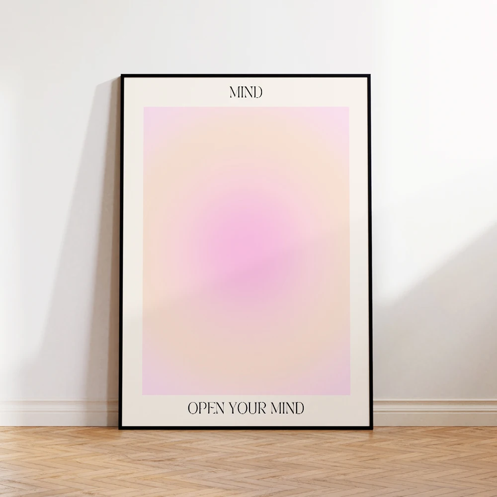 Plakat z cytatem motywacyjnym - gradient aura Wzór 4