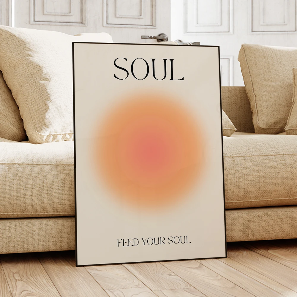 Plakat z cytatem motywacyjnym - gradient aura Wzór 6
