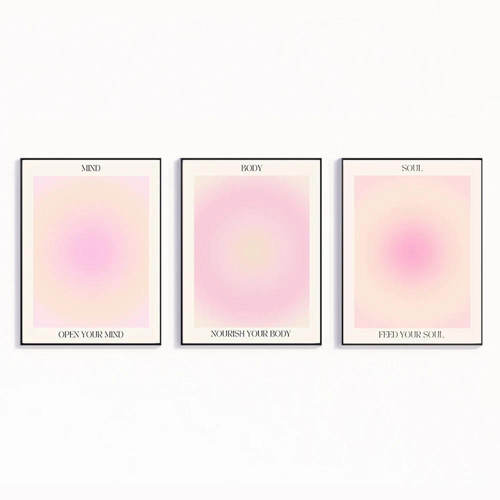 Plakat z cytatem motywacyjnym - gradient aura Wzór 8